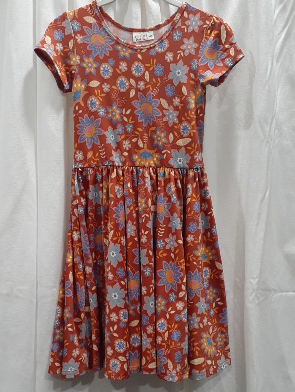 Dot Dot Smile Floral Print Cap Sleeve Dress Size 8/10